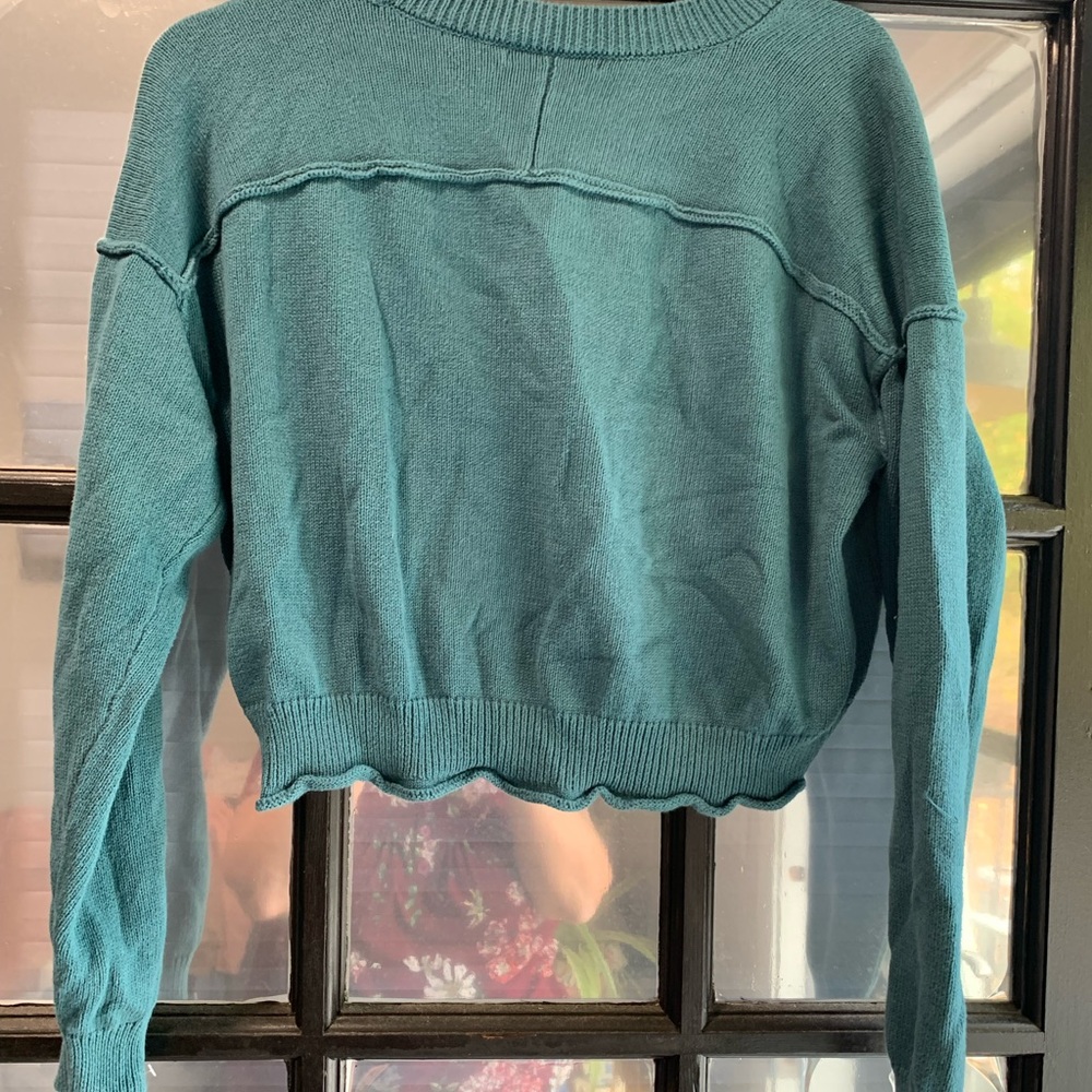 Forever 21 teal cardigan - Picture 2 of 4